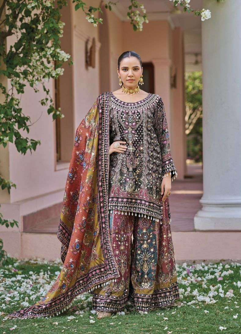 SEERAT VOL-2 SERIES 2001 TO 2002 BY YOUR CHOICE DESIGNER DIGITAL PRINTED AND WORK CHINON READYMADE SUITS ARE AVAILABLE AT WHOLESALE PRICE