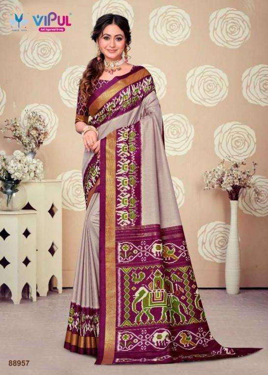 SENTOSA SILK SERIES 88956 TO 66963 SAREE BY VIPUL DESIGNER SOFT SILK SAREES ARE AVAILABLE AT WHOLESALE PRICE