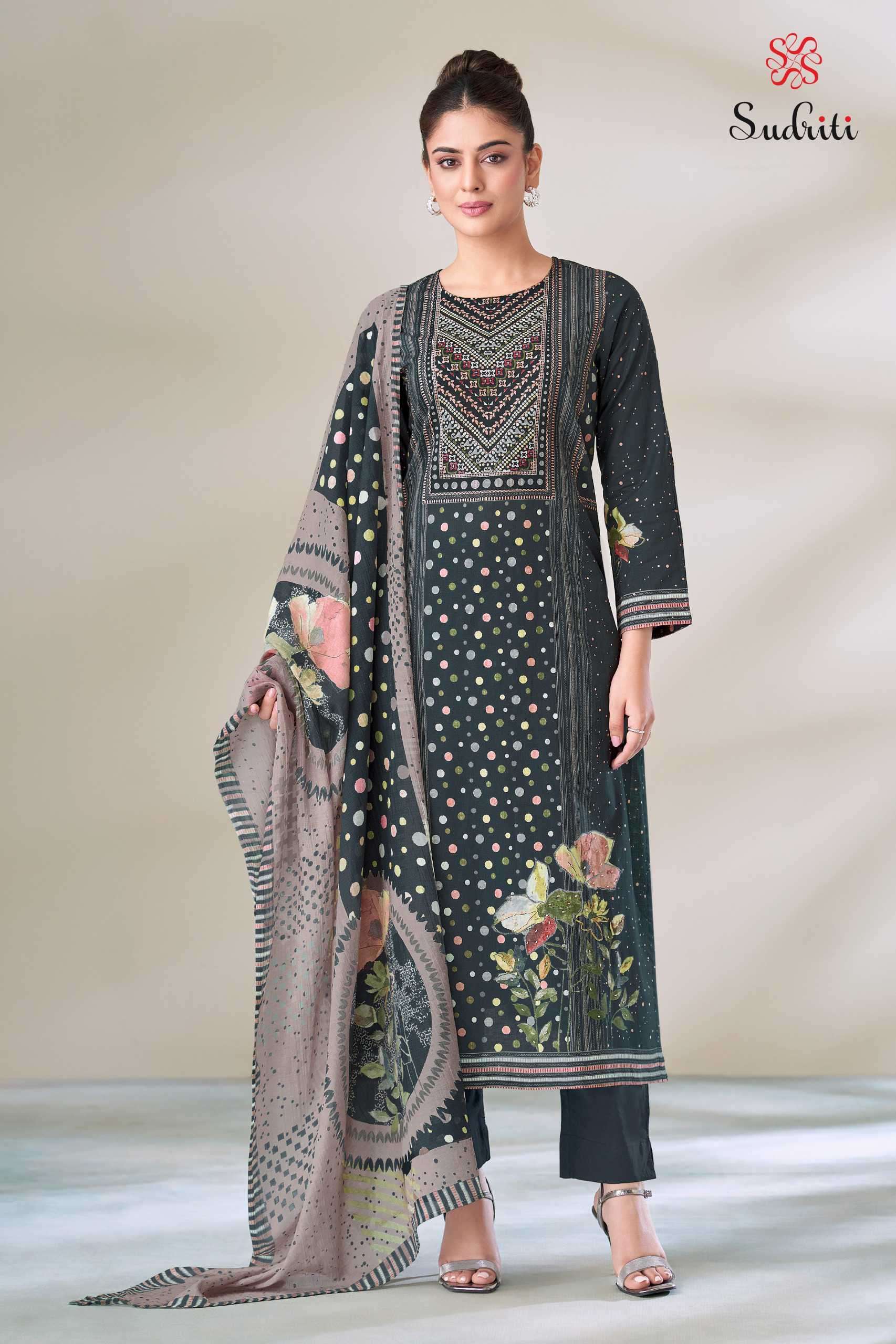 SHWET SERIES 800 BY SUDRITI DESIGNER DIGITAL PRINTED AND HAND WORK COTTON LAWN SUITS ARE AVAILABLE AT WHOLESALE PRICE