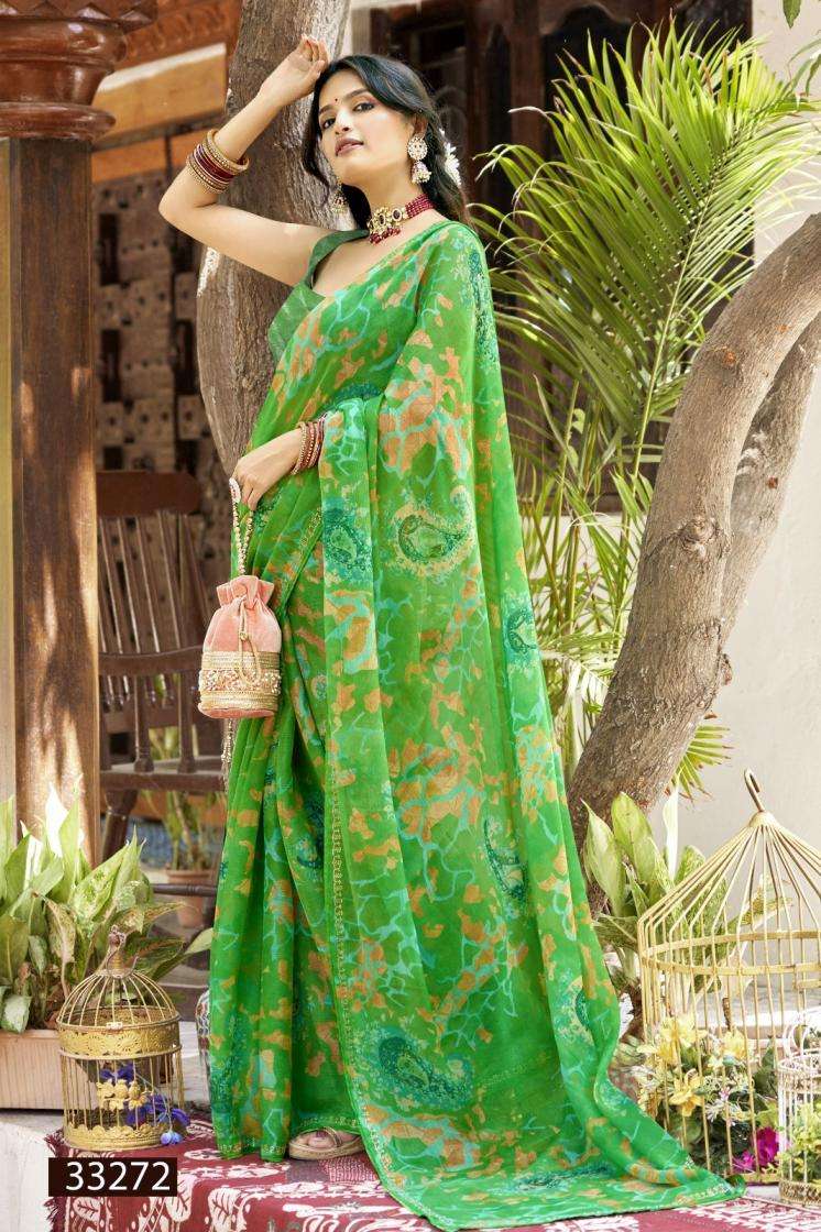 SIMONA VOL-8 SERIES 33271 TO 33276 SAREE BY VALLABHI PRINTS DESIGNER CHIFFONE SAREES ARE AVAILABLE AT WHOLESALE PRICE