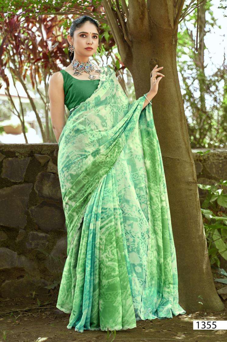 SONA VOL-6 SERIES 1351 TO 1356 SAREE BY VALLABHI PRINTS DESIGNER PRINTED GEORGETTE SAREES ARE AVAILABLE AT WHOLESALE PRICE
