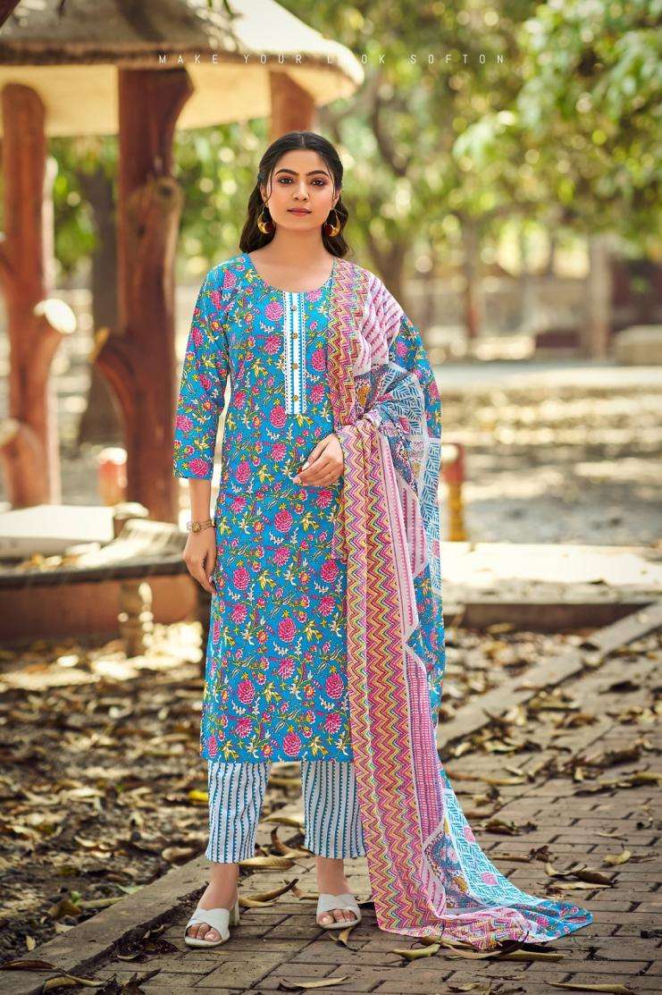 SUMMER FASHION VOL-9 SERIES 1001 TO 1006 BY TIPS & TOPS DESIGNER WITH PRINTED COTTON KURTI WITH PANT AND DUPATTA ARE AVAILABLE AT WHOLESALE PRICE