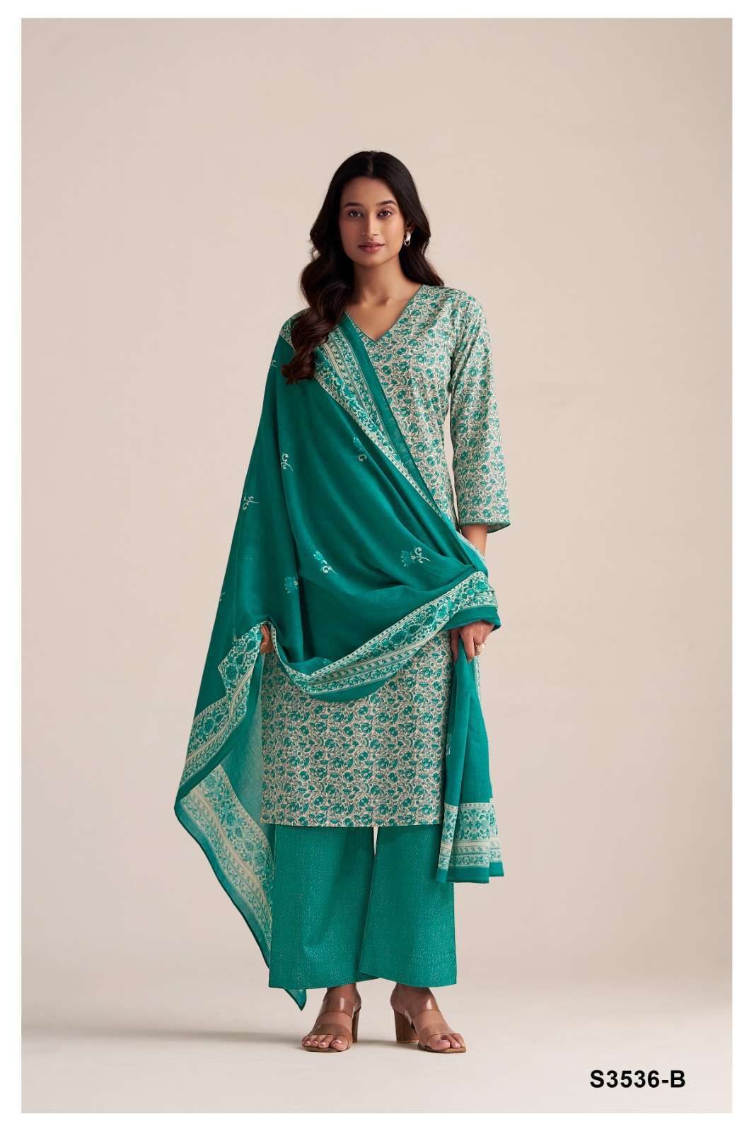 TRINITY SERIES 3536 BY GANGA DESIGNER PRINTED PREMIUM COTTON SUITS ARE AVAILABLE AT WHOLESALE PRICE