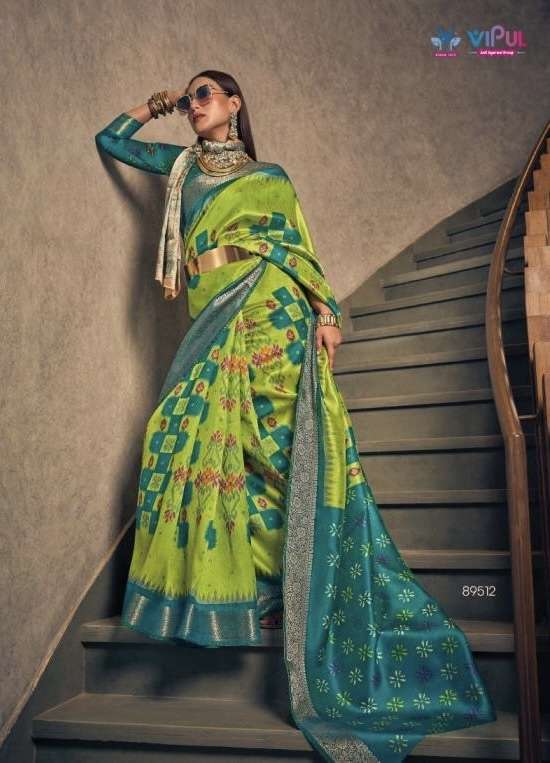 VENUS SILK SERIES 89505 TO 89516 SAREE BY VIPUL DESIGNER TWO TONE SILK SAREES ARE AVAILABLE AT WHOLESALE PRICE
