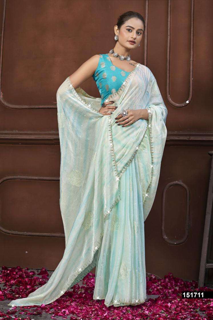 AADHIMA SERIES 151709 TO 151713 SAREE BY VALLABHI PRINTS DESIGNER CHIFFONE SAREES ARE AVAILABLE AT WHOLESALE PRICE