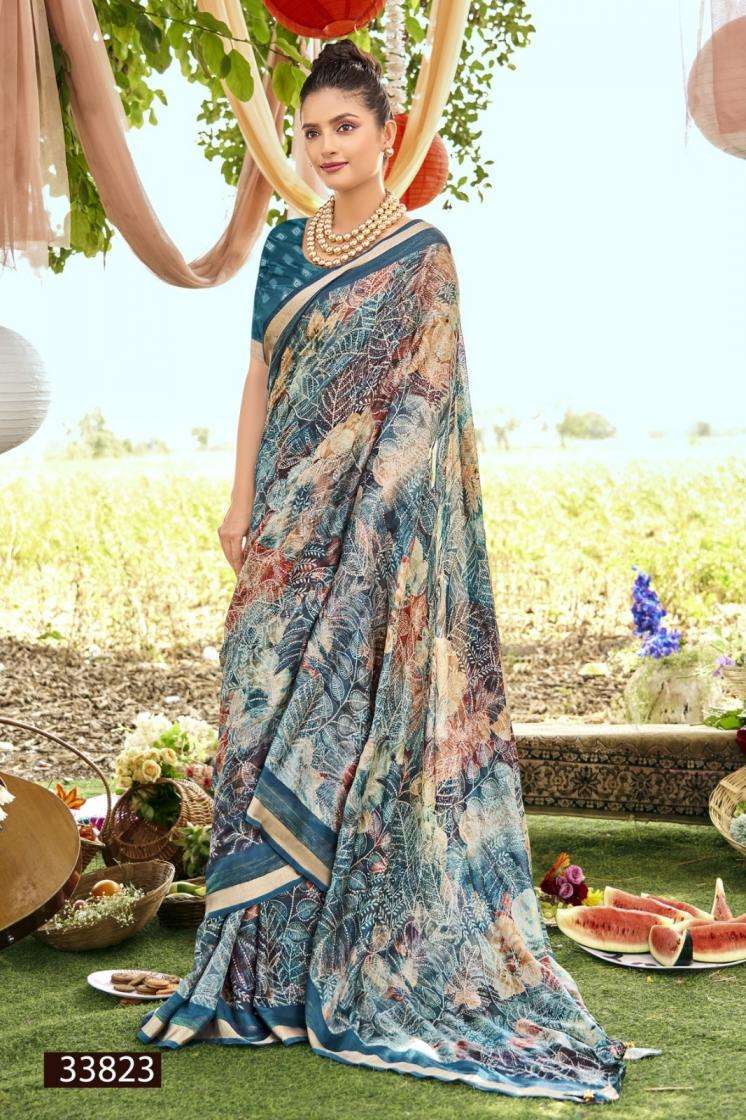 ANURATI SERIES 33821 TO 33826 SAREE BY VALLABHI PRINTS DESIGNER PRINTED MOSS GEORGETTE SAREES ARE AVAILABLE AT WHOLESALE PRICE