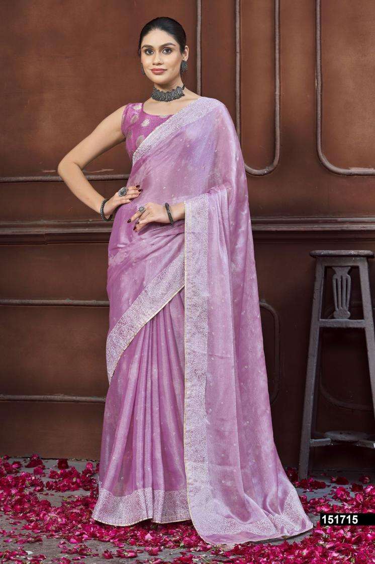 AUNISHA SERIES 151714 TO 151718 SAREE BY VALLABHI PRINTS DESIGNER CHIFFONE SAREES ARE AVAILABLE AT WHOLESALE PRICE