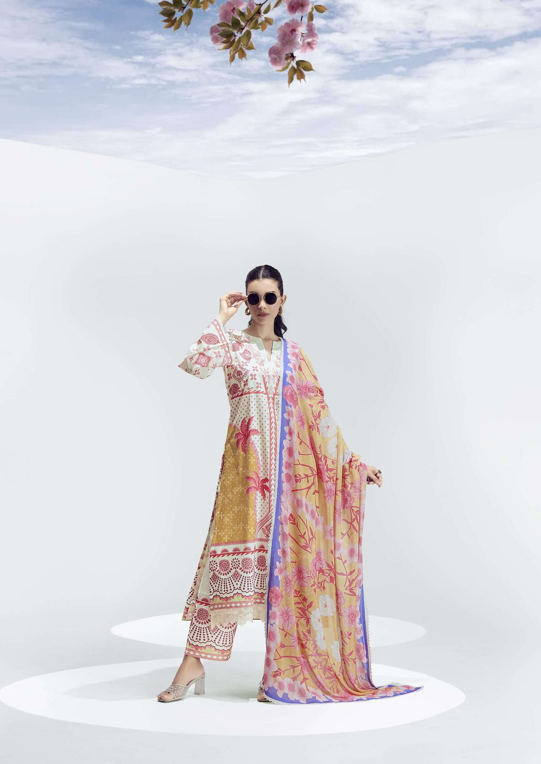 BREEZE SERIES 321 TO 324 BY SOHNI KIMORA DESIGNER DIGITAL PRINTED AND EMBROIDERY WORK COTTON LAWN SUITS ARE AVAILABLE AT WHOLESALE PRICE
