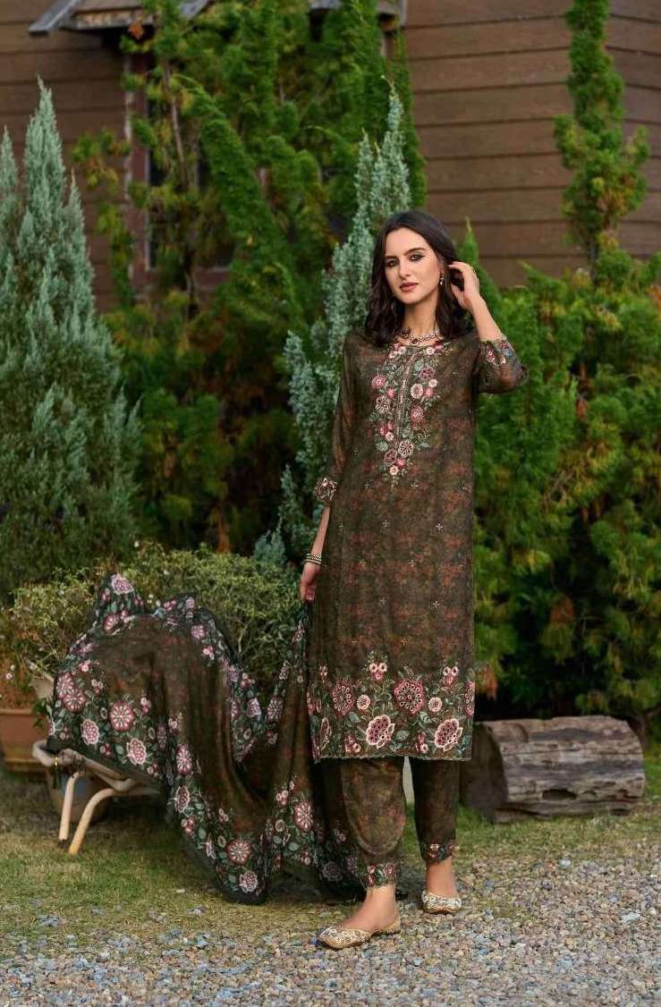 GLAM SERIES 5001 TO 5004 BY POONAM DESIGNER DIGITAL PRINTED WITH WORK MUSLIN TOP WITH BOTTOM AND DUPATTA ARE AVAILABLE AT WHOLESALE PRICE