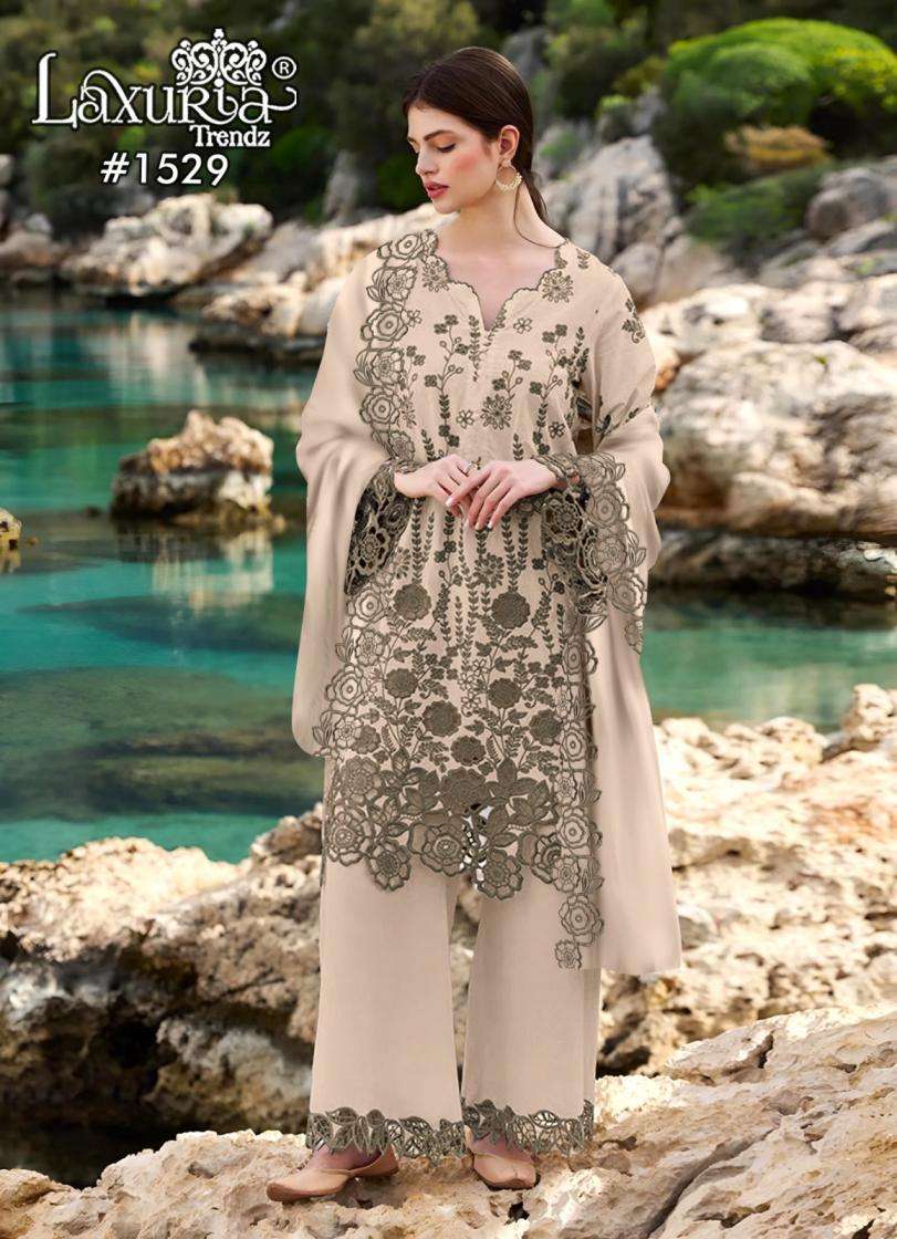 LAXURIA TRENDZ 1529 DESIGNER WORK VICHITRA SILK TOP WITH PLAZZO AND DUPATTA ARE AVAILABLE AT WHOLESALE PRICE