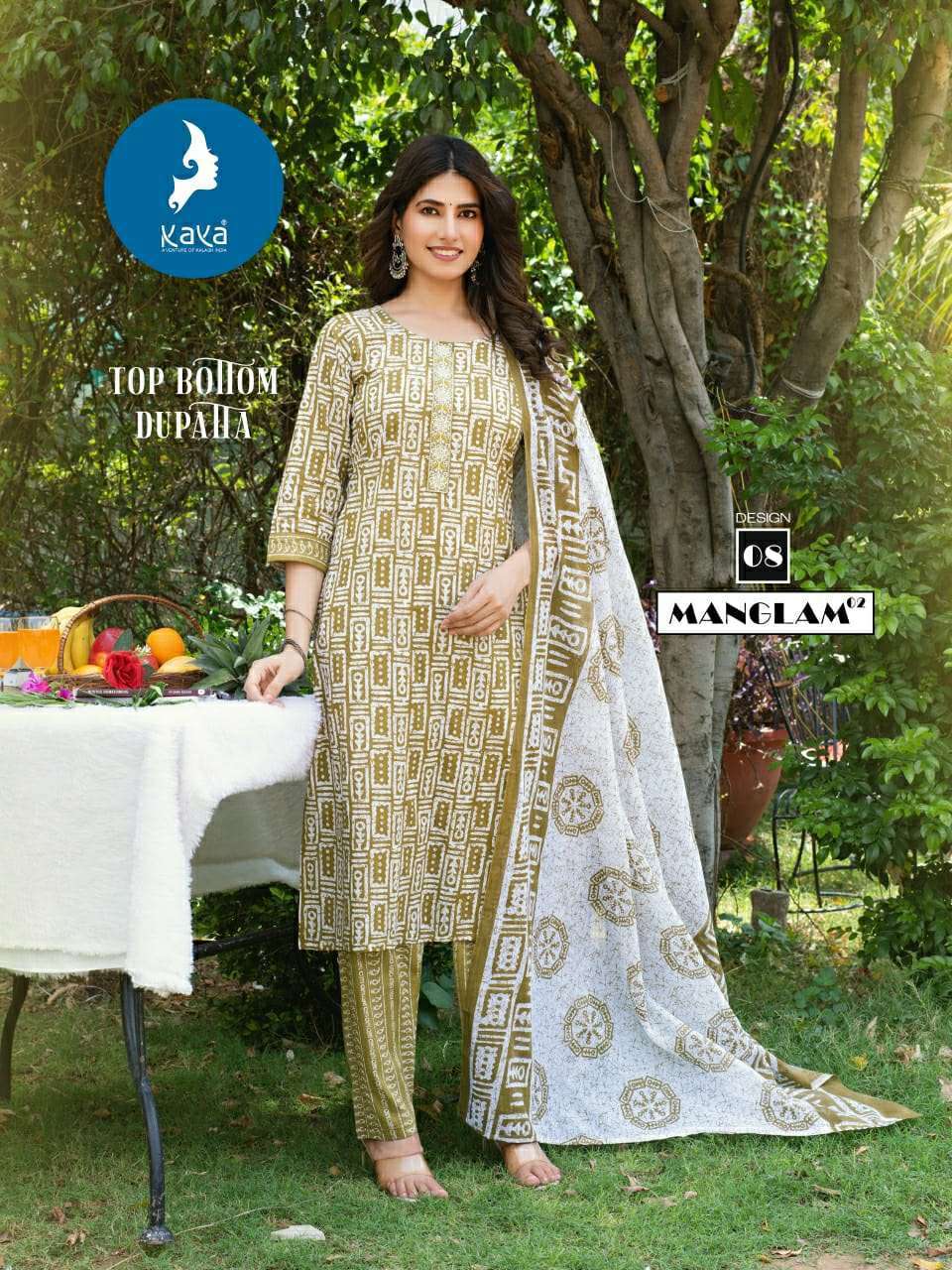 MANGLAM VOL-2 SERIES 01 TO 06 BY KAYA DESIGNER PRINTED COTTON KURTI WITH BOTTOM AND DUPATTA ARE AVAILABLE AT WHOLESALE PRICE