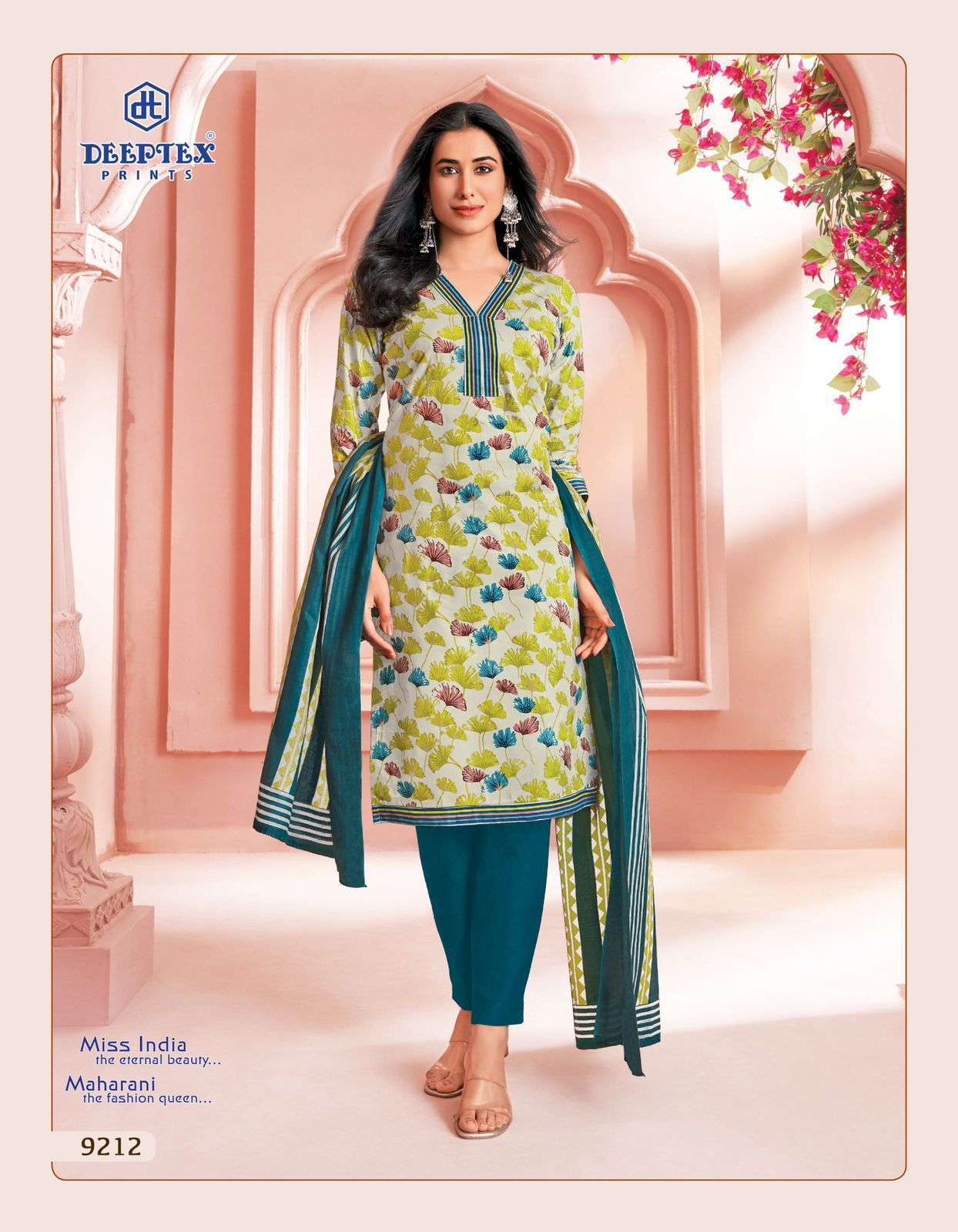 MISS INDIA VOL-92 SERIES 9201 TO 9216 BY DEEPTEX DESIGNER WITH PRINTED COTTON SUITS ARE AVAILABLE AT WHOLESALE PRICE