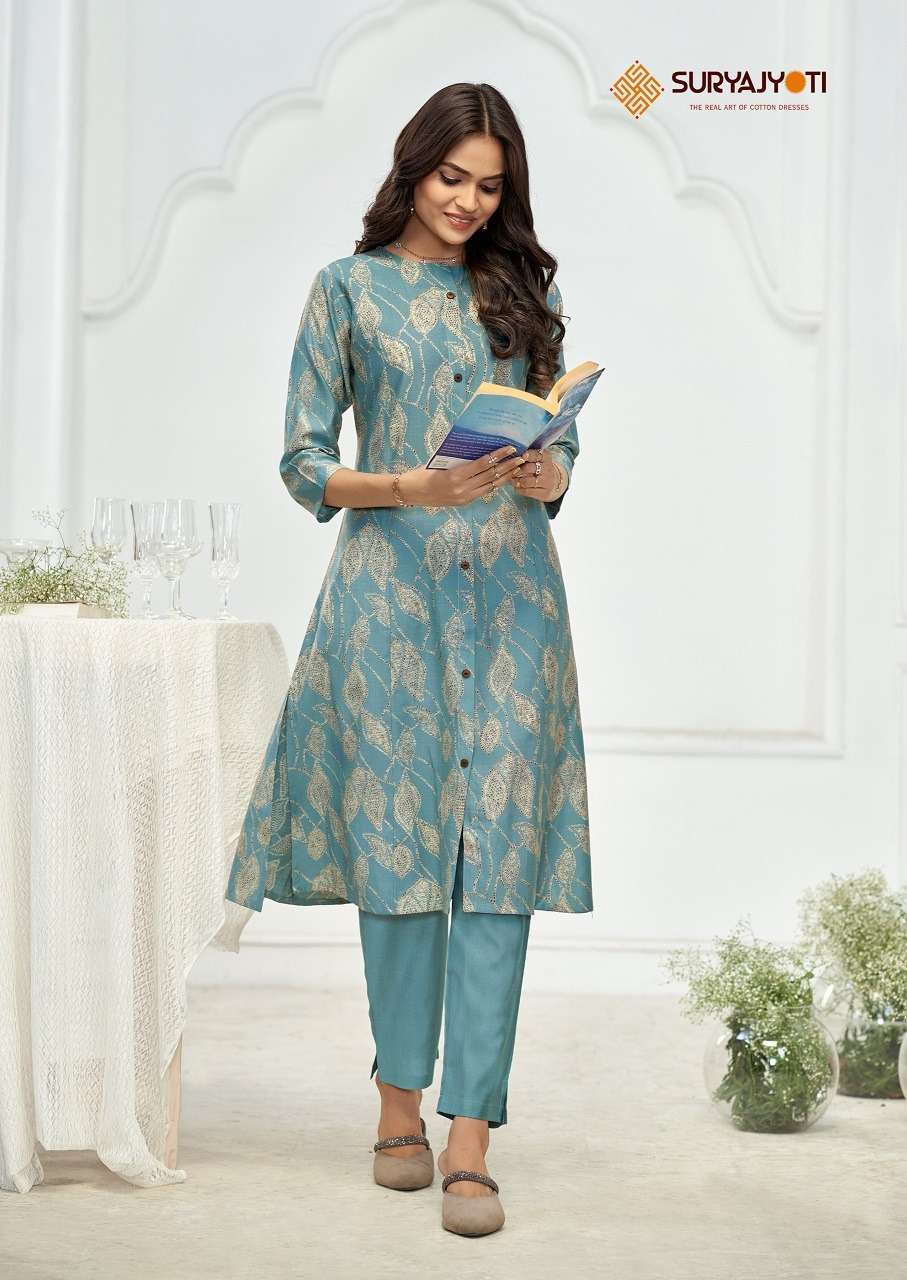 NIMISHA VOL-1 SERIES 1001 TO 1006 BY SURYAJYOTI DESIGNER PRINTED ROMAN SILK CO ORD SETS ARE AVAILABLE AT WHOLESALE PRICE