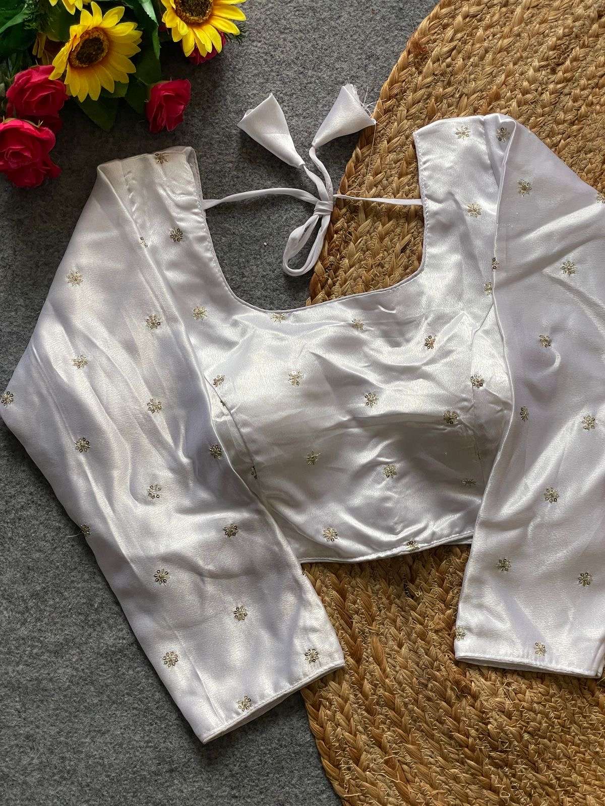 READYMADE BLOUSE SERIES 208 DESIGNER SATIN SILK READYMADE BLOUSES ARE AVAILABLE AT WHOLESALE PRICE
