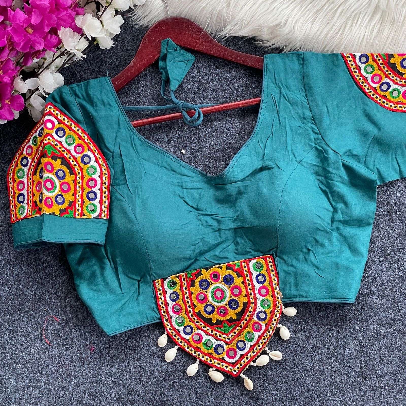 READYMADE BLOUSE SERIES 211 DESIGNER EMBROIDERY WORK AND HAND MIRROR WORK COTTON BLOUSES ARE AVAILABLE AT WHOLESALE PRICE