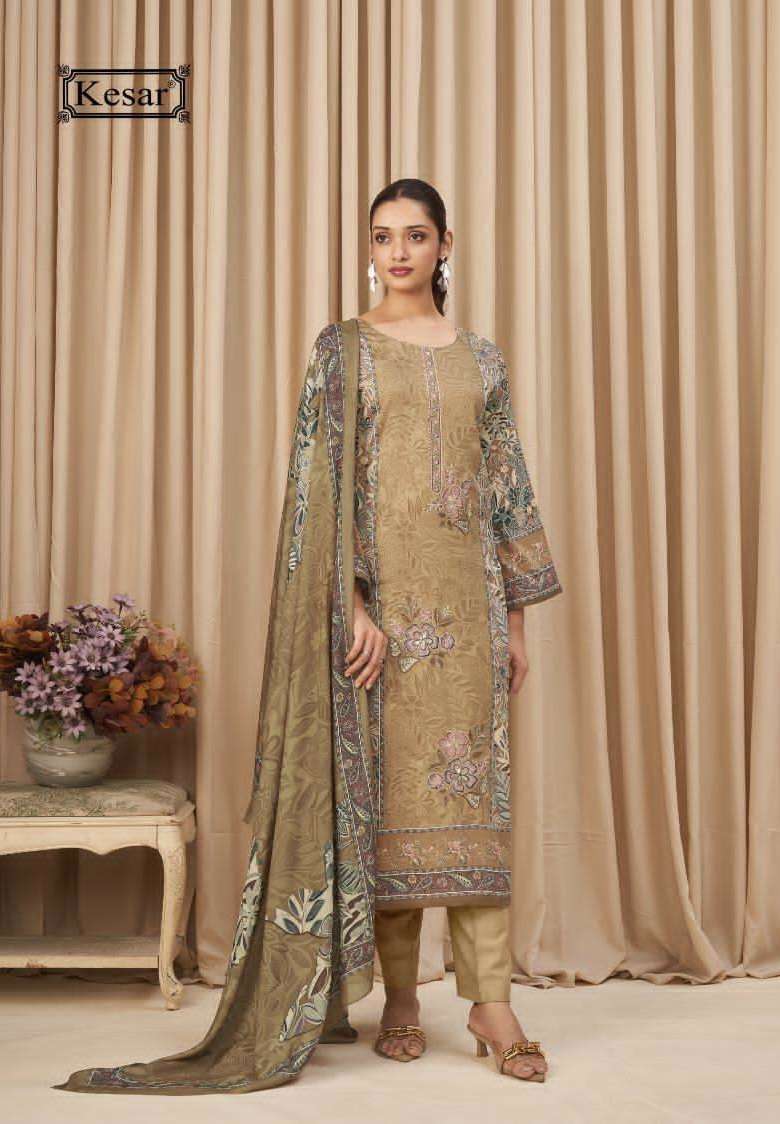 SHAKSHI SERIES 11001 TO 11003 BY KESAR DESIGNER DIGITAL PRINTED AND EMBROIDERY WORK JAM SUITS ARE AVAILABLE AT WHOLESALE PRICE