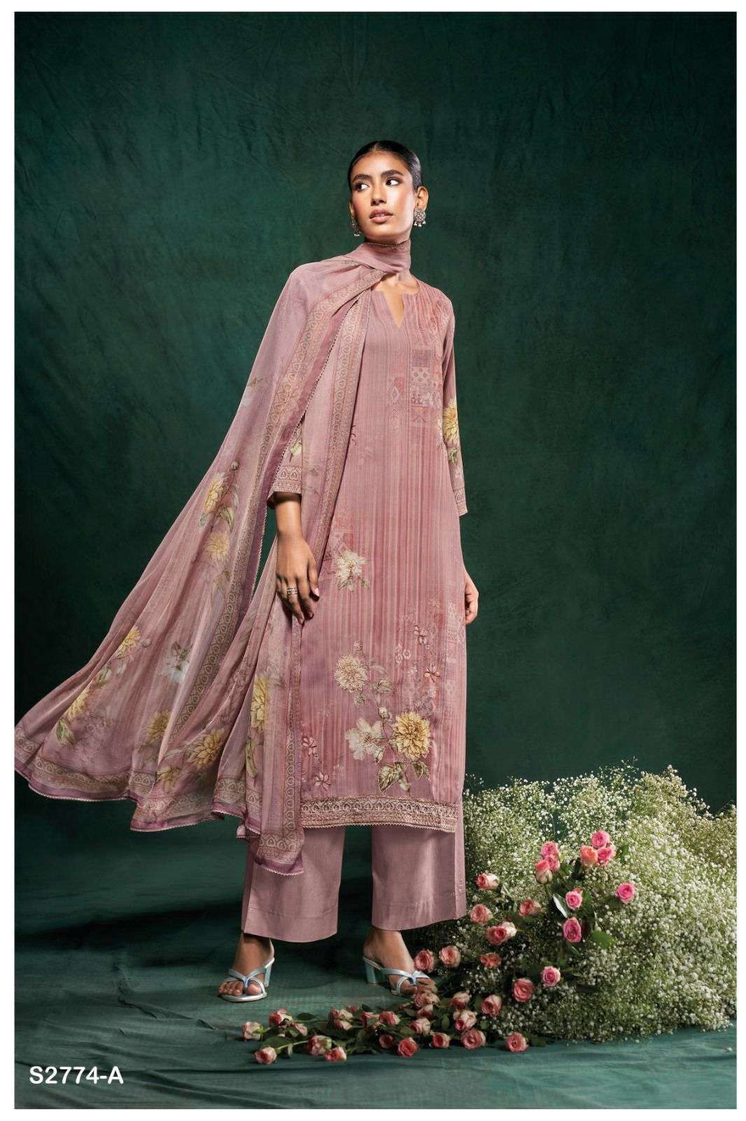 SHIZA SERIES 2774 BY GANGA DESIGNER DIGITAL PRINTED AND HAND WORK GEORGETTE SUITS ARE AVAILABLE AT WHOLESALE PRICE