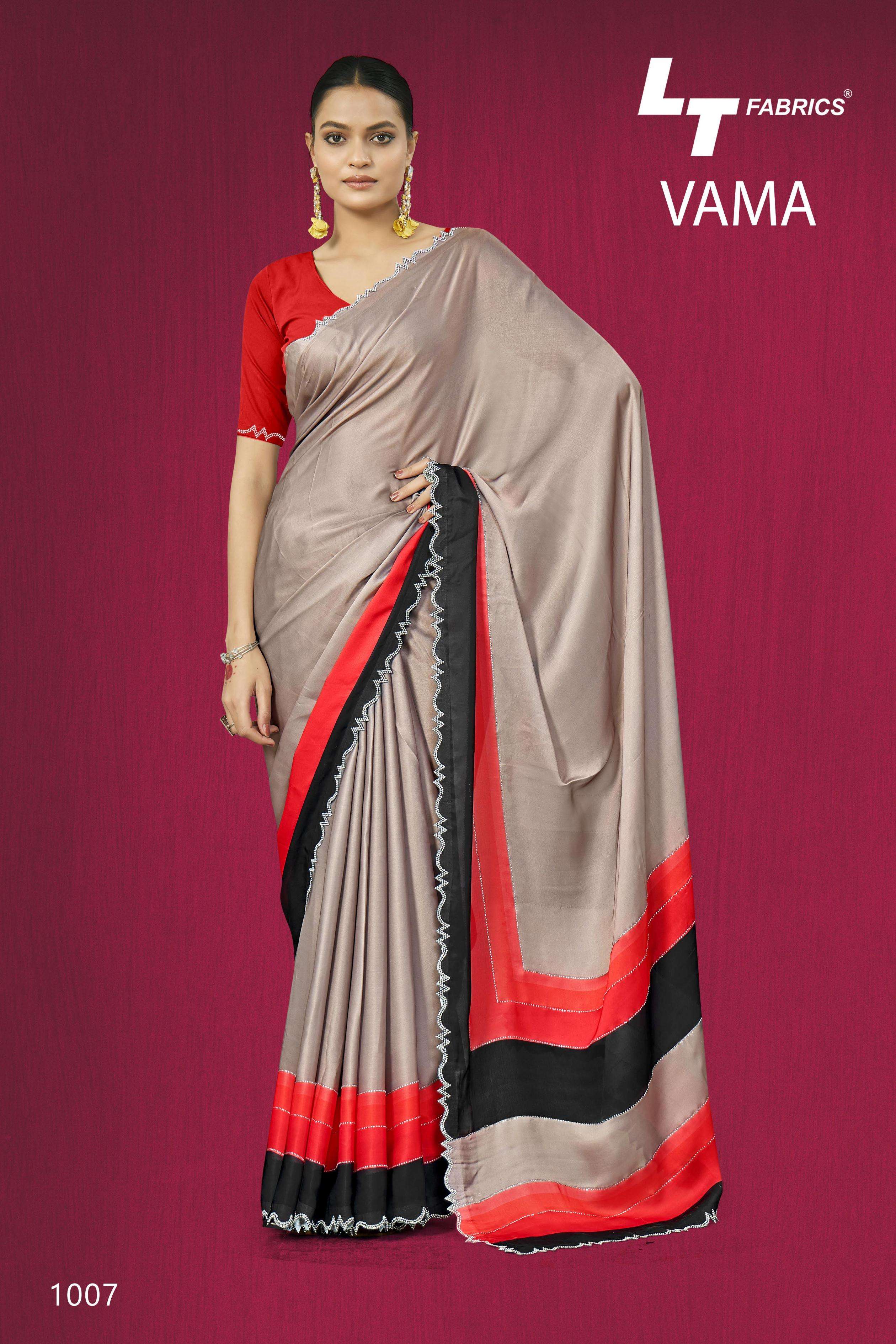 VAMA VOL-1 SERIES 1001 TO 1008 SAREE BY LT DESIGNER GEORGETTE SATIN SAREES ARE AVAILABLE AT WHOLESALE PRICE
