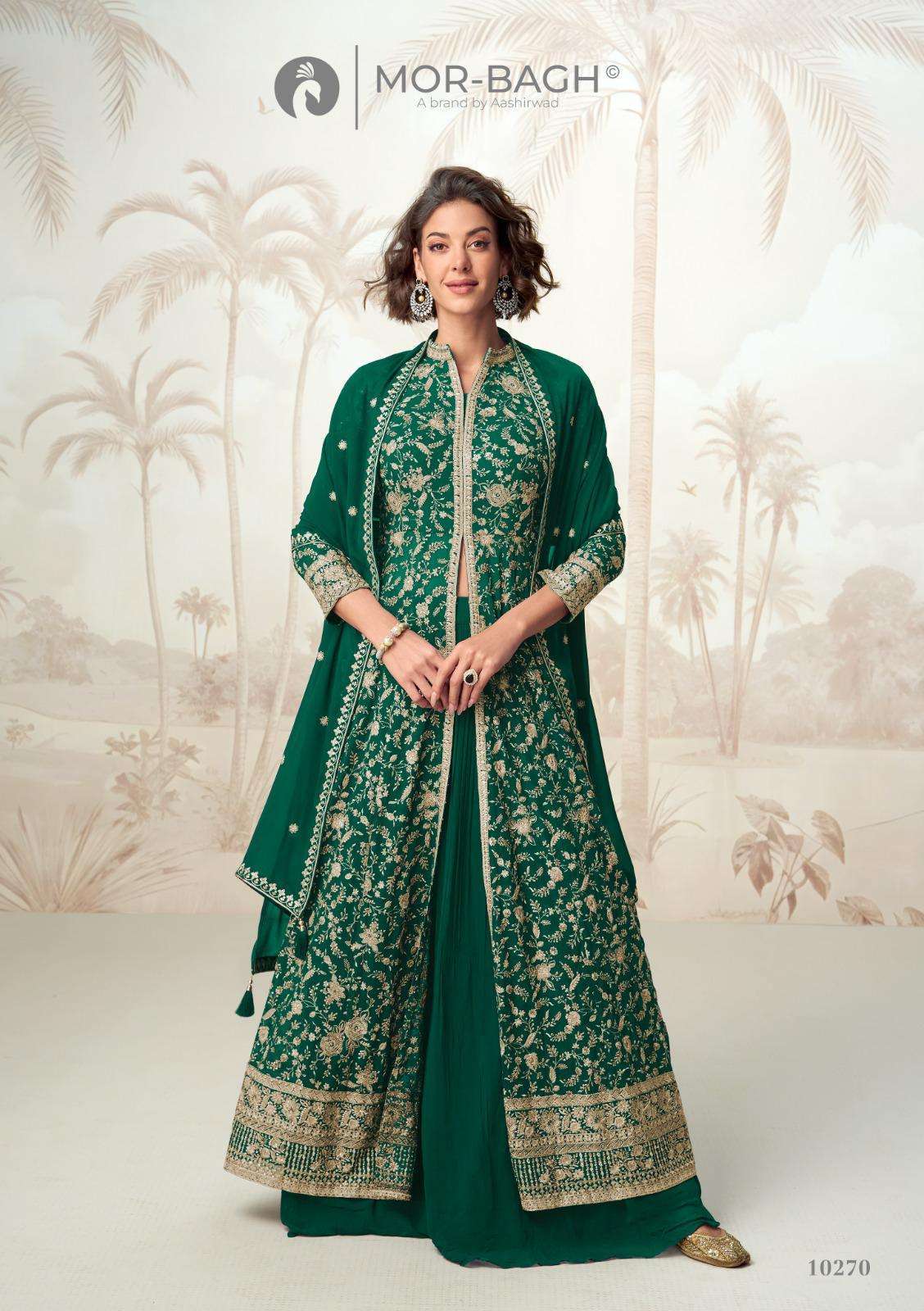 VAMIKA SERIES 10169 TO 10172 BY MOR BAGH DESIGNER EMBROIDERY WORK GEORGETTE READYMADE SUITS ARE AVAILABLE AT WHOLESALE PRICE 