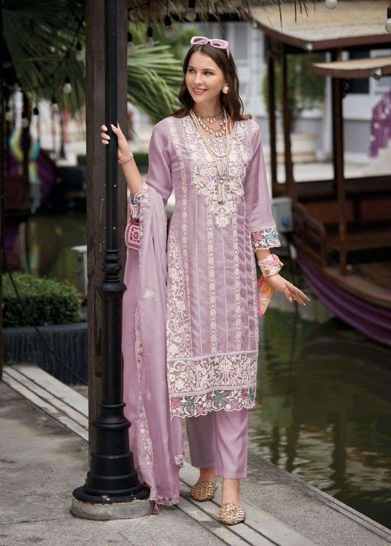 FEMINA COLOR EDITION VOL-3 SERIES 1360 TO 1363 BY ZAVERI DESIGNER EMBROIDERY WORK ORGANZA READYMADE SUITS ARE AVAILABLE AT WHOLESALE PRICE 