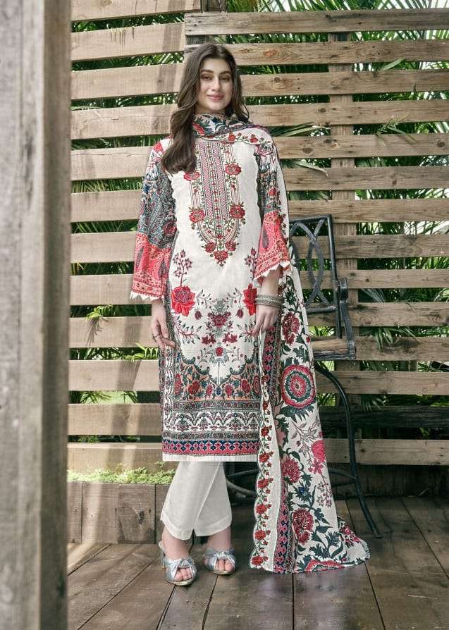 MASHAKALI SERIES 1013 TO 1020 BY LEVISHA DESIGNER PRINTED AND WORK CAMBRIC LAWN COTTON SUITS ARE AVAILABLE AT WHOLESALE PRICE
