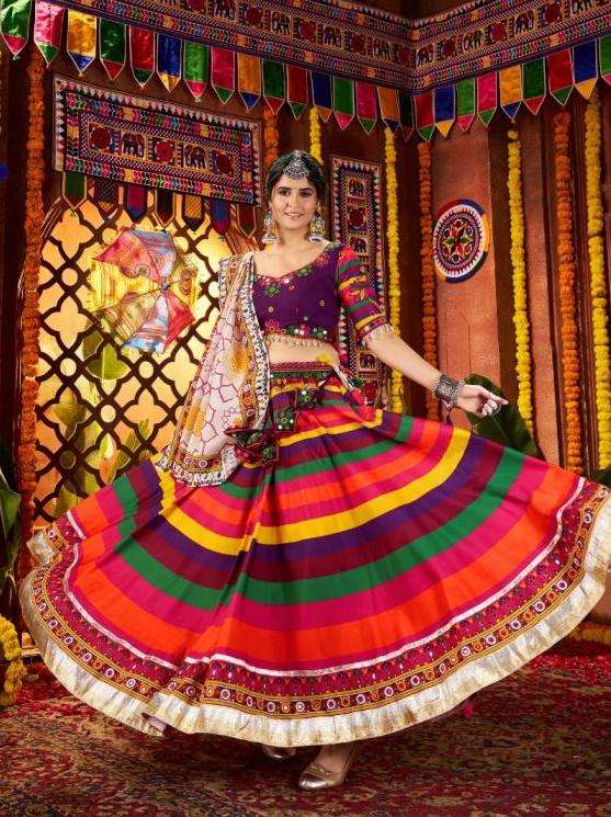 RAAS VOL-24 SERIES 11051 TO 11053 BY SHUBHKALA DESIGNER PRINTED AND WORK NAVRATRI READYMADE LEHENGA CHOLI ARE AVAILABLE AT WHOLESALE PRICE