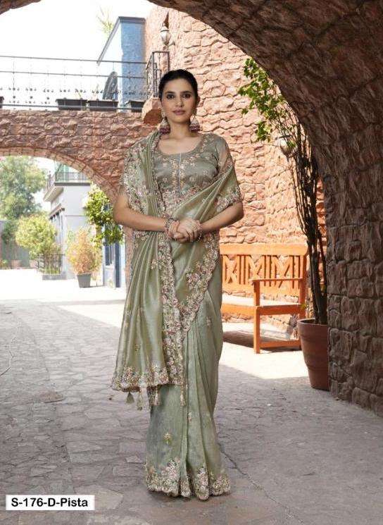 SERIES 176 180 181 SAREE BY TATHASTU DESIGNER WITH WORK FANCY SAREES ARE AVAILABLE AT WHOLESALE PRICE