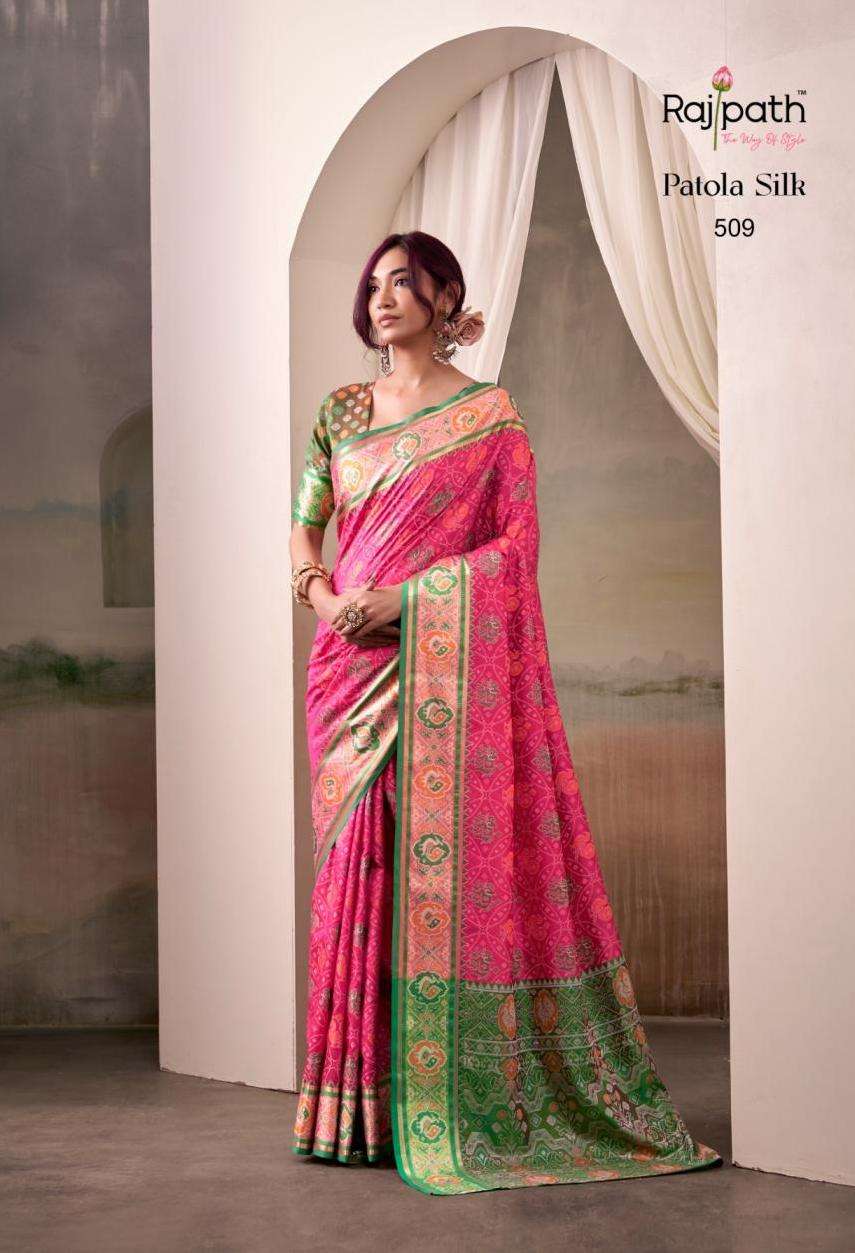 AIRAAVAT PATOLA SERIES 405 TO 409 SAREE BY RAJPATH DESIGNER SILK SAREES ARE AVAILABLE AT WHOLESALE PRICE