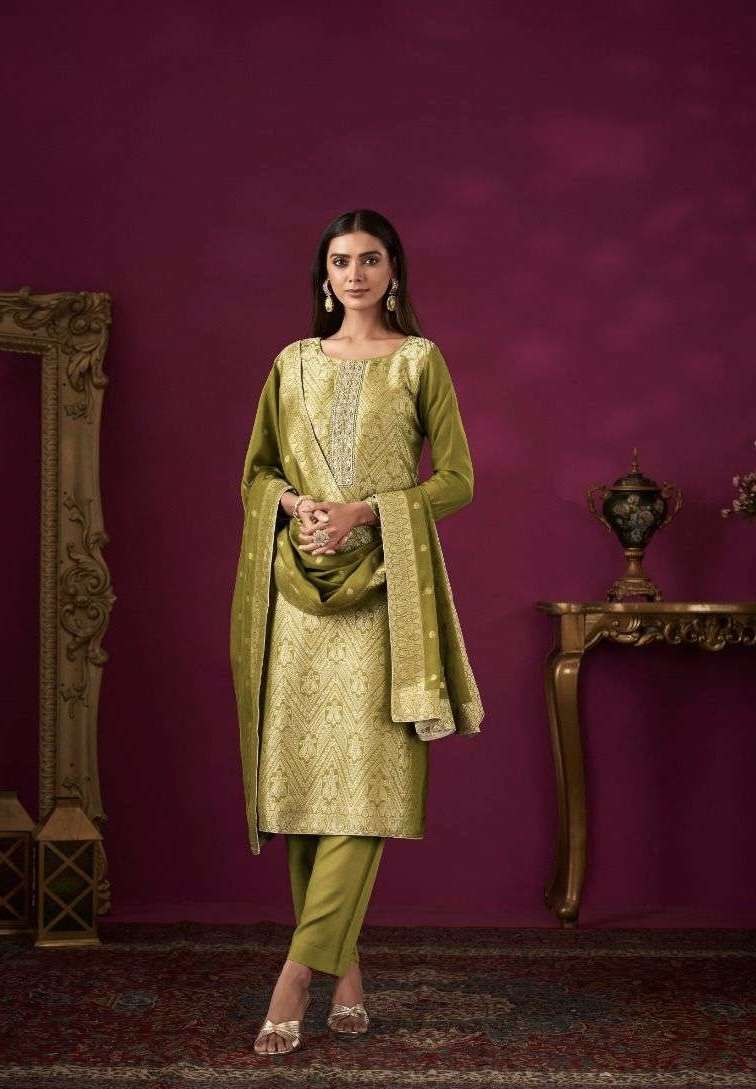 FREYA SERIES 12001 TO 12004 BY KESAR DESIGNER BANGLORY SILK JACQUARD SUITS ARE AVAILABLE AT WHOLESALE PRICE