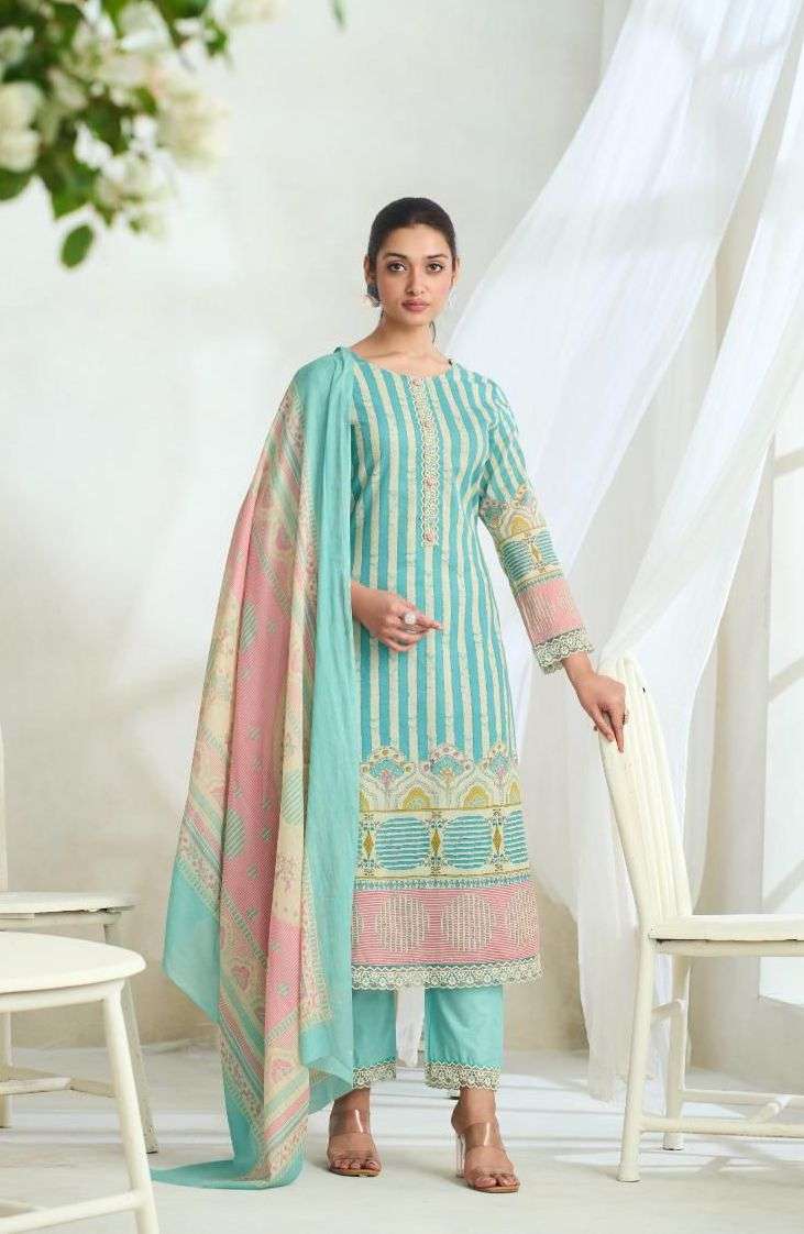 IBADAT VOL-3 SERIES 2001 TO 2006 BY KESAR DESIGNER EMBROIDERY WORK COTTON LAWN SUITS ARE AVAILABLE AT WHOLESALE PRICE