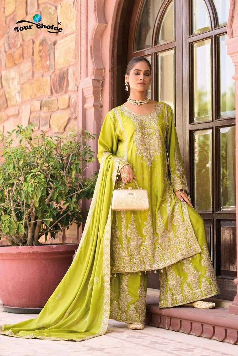 ICONIC SERIES 1001 TO 1004 BY YOUR CHOICE DESIGNER HEAVY WORK READYMADE CHINON SUITS ARE AVAILABLE AT WHOLESALE PRICE