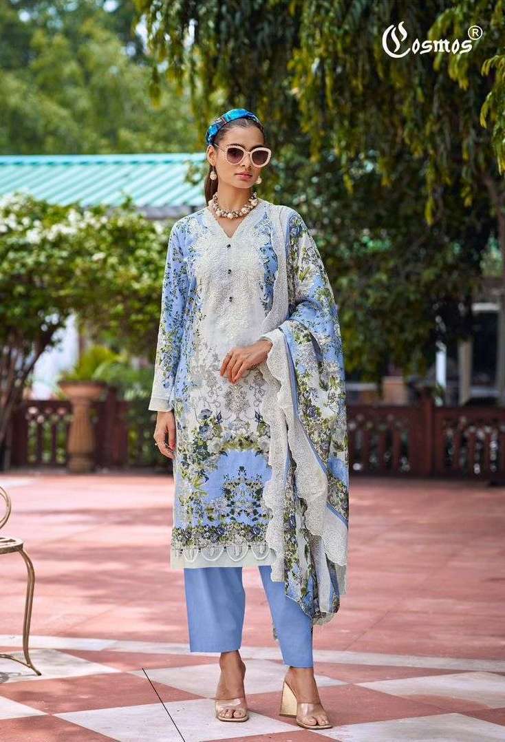 NEEDLE WONDER VOL-3 SERIES 301 TO 308 BY COSMOS DESIGNER PATCH WORK COTTON LAWN SUITS ARE AVAILABLE AT WHOLESALE PRICE
