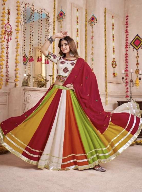 RAAS VOL-29 SERIES 11101 TO 11104 BY SHUBHKALA DESIGNER WORK VISCOSE COTTON READYMADE NAVRATRI LEHENGA CHOLI ARE AVAILABLE AT WHOLESALE PRICE