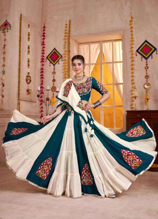 RAAS VOL-30 SERIES 11111 TO 11113 BY SHUBHKALA DESIGNER WORK VISCOSE COTTON READYMADE NAVRATRI LEHENGA CHOLI ARE AVAILABLE AT WHOLESALE PRICE
