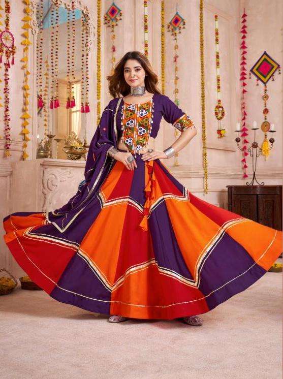 RAAS VOL-31 SERIES 11121 TO 11124 BY SHUBHKALA DESIGNER WORK VISCOSE COTTON READYMADE NAVRATRI LEHENGA CHOLI ARE AVAILABLE AT WHOLESALE PRICE