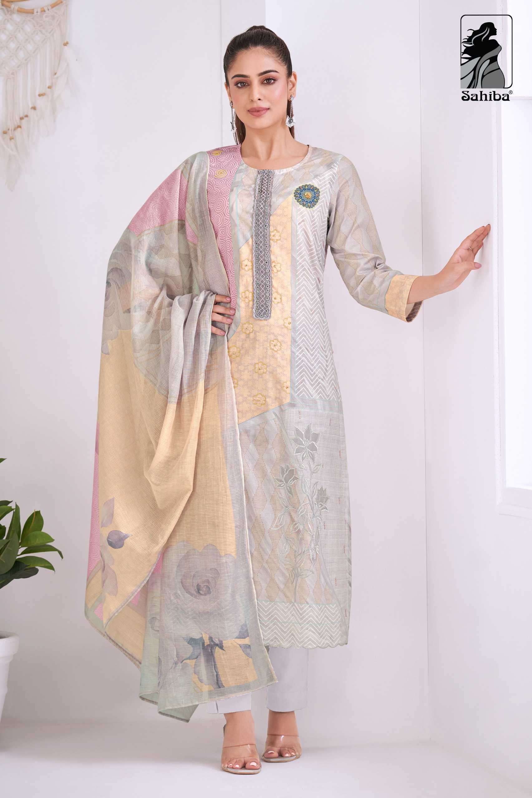 DIVISA SERIES 800 BY SAHIBA DESIGNER DIGITAL PRINTED AND EMBROIDERY WORK LAWN COTTON SUITS ARE AVAILABLE AT WHOLESALE PRICE