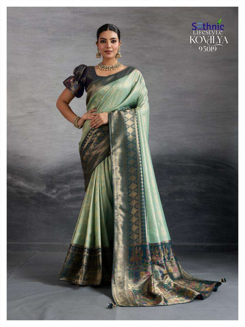 KOVILYA VOL-5 SERIES 95017 TO 95020 SAREE BY SETHNIC DESIGNER KANJIVARAM SILK SAREES ARE AVAILABLE AT WHOLESALE PRICE