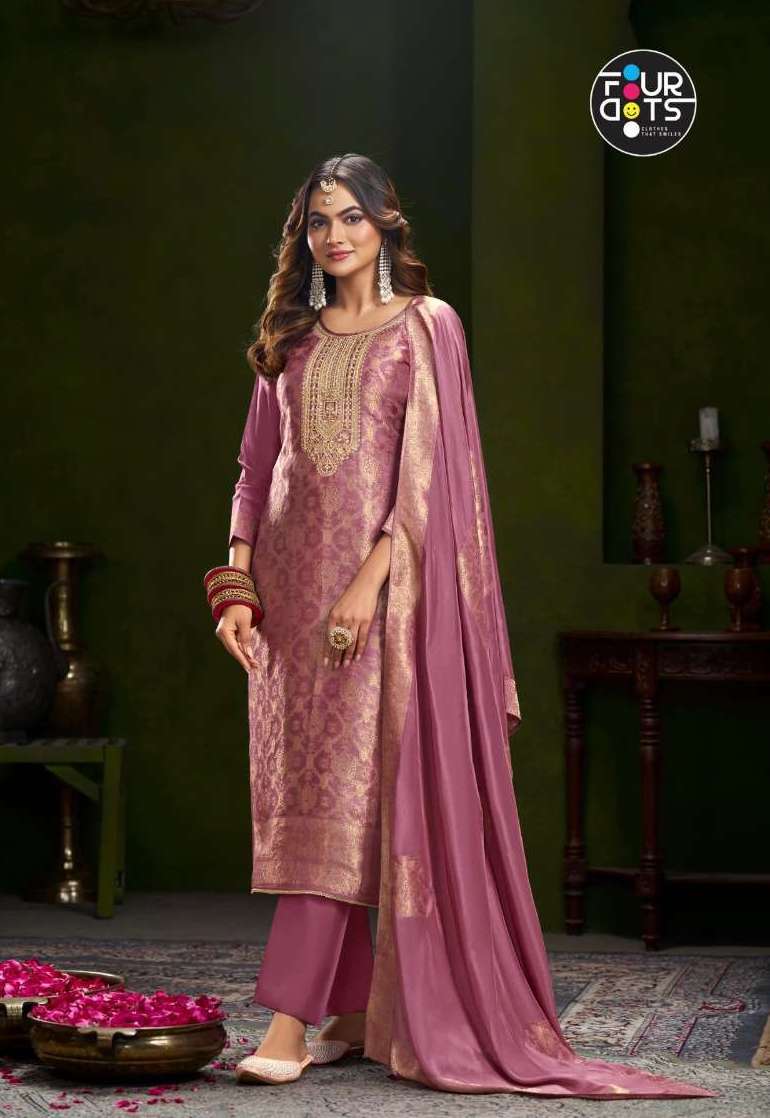 ROMEE SERIES 1871 TO 1874 BY FOUR DOTS DESIGNER HEAVY WORK VISCOSE SILK SUITS ARE AVAILABLE AT WHOLESALE PRICE