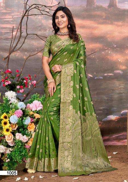 VIBHA VOL-3 SERIES 1001 TO 1006 SAREE BY BUNAWAT DESIGNER ORGANZA SAREES ARE AVAILABLE AT WHOLESALE PRICE
