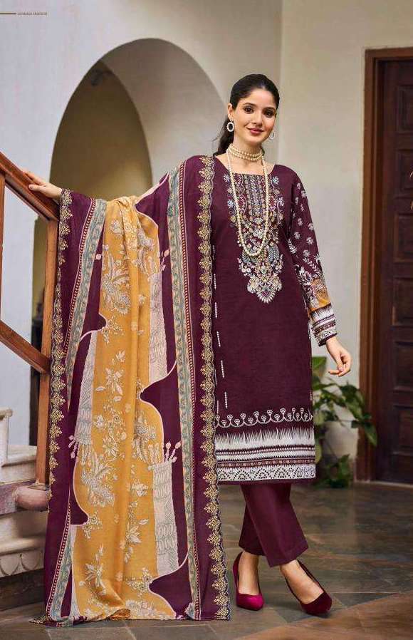 BIN SAEED VOL-11 SERIES 800 BY RINAZ ARTS DESIGNER PRINTED AND EMBROIDERY WORK COTTON SUITS ARE AVAILABLE AT WHOLESALE PRICE