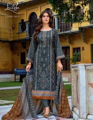 MADHUBALA VOL-9 SERIES 1013 TO 1018 BY LEVISHA DESIGNER PRINTED AND WORK COTTON CAMBRIC LAWN SUITS ARE AVAILABLE AT WHOLESALE PRICE