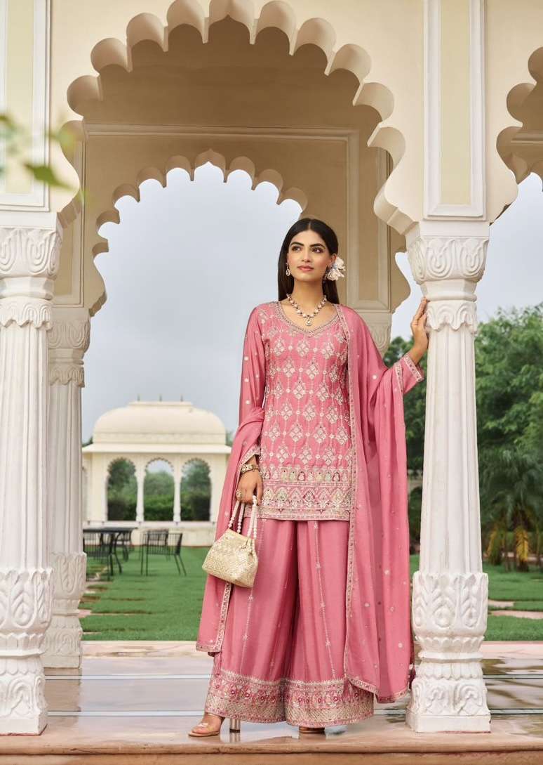 NOORANI SERIES 6001 TO 6003 BY SANIKA DESIGNER EMBROIDERY AND HAND WORK CHINON SILK READYMADE SUITS ARE AVAILABLE AT WHOLESALE PRICE