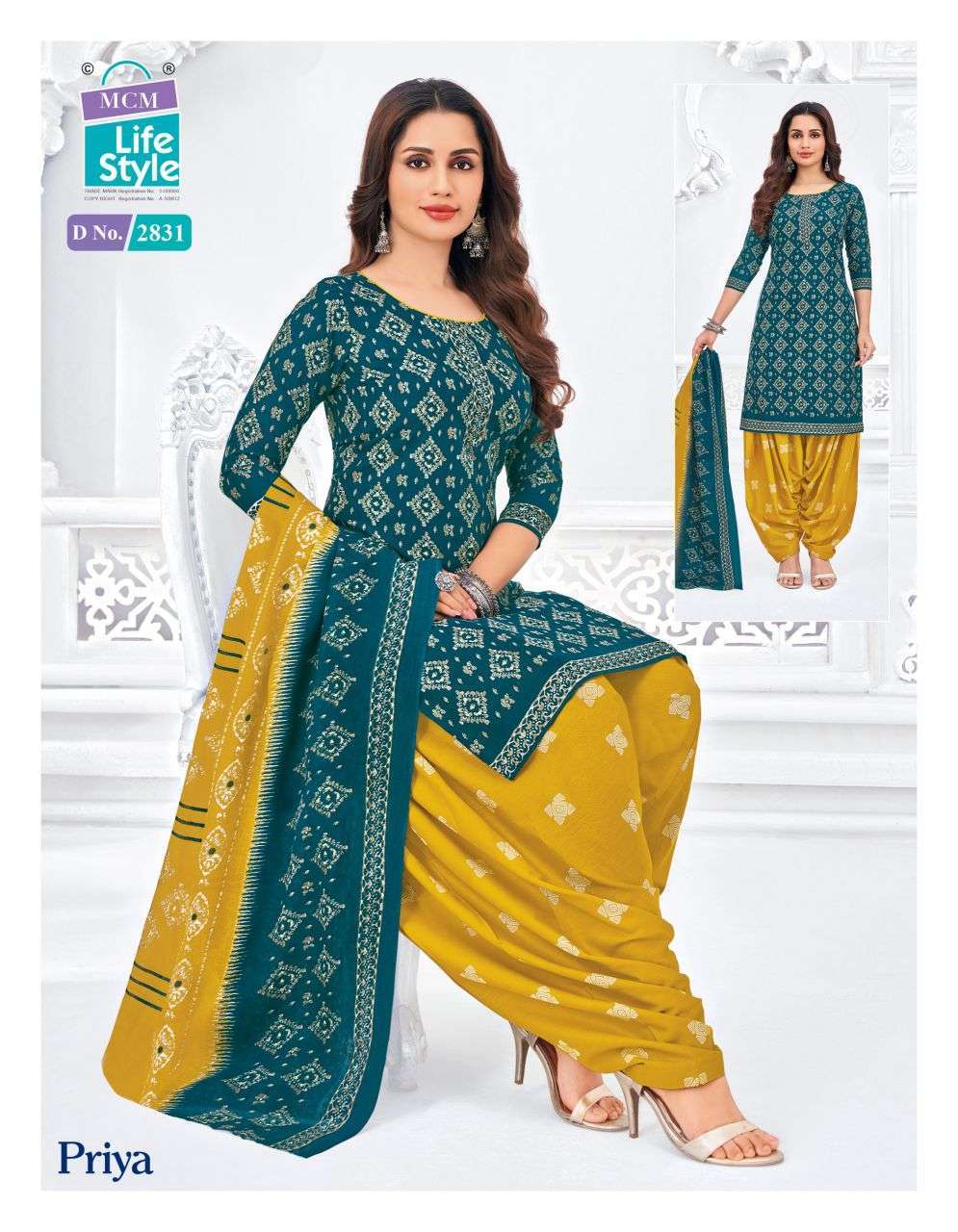 PRIYA VOL-28 SERIES 2808 TO 2831 BY MCM DESIGNER PRINTED COTTON READYMADE SUITS ARE AVAILABLE AT WHOLESALE PRICE
