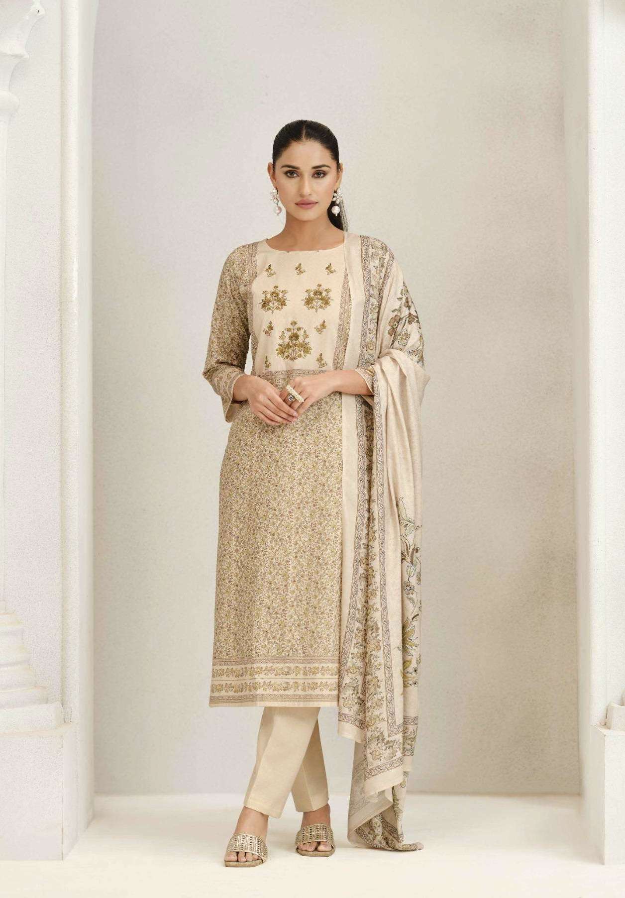 SEERAT SERIES 37001 TO 37003 BY KESAR DESIGNER DIGITAL PRINTED AND EMBROI DERY WORK VISCOSE PASHMINA SUITS ARE AVAILABLE AT WHOLESALE PRICE