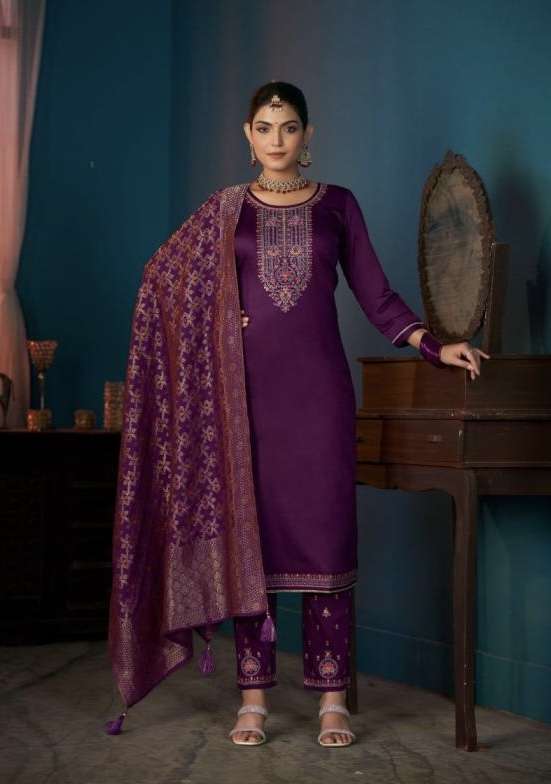 THRIDHA SERIES 1651 TO 1654 BY FOUR DOTS DESIGNER HEAVY WORK JAM COTTON SUITS ARE AVAILABLE AT WHOLESALE PRICE