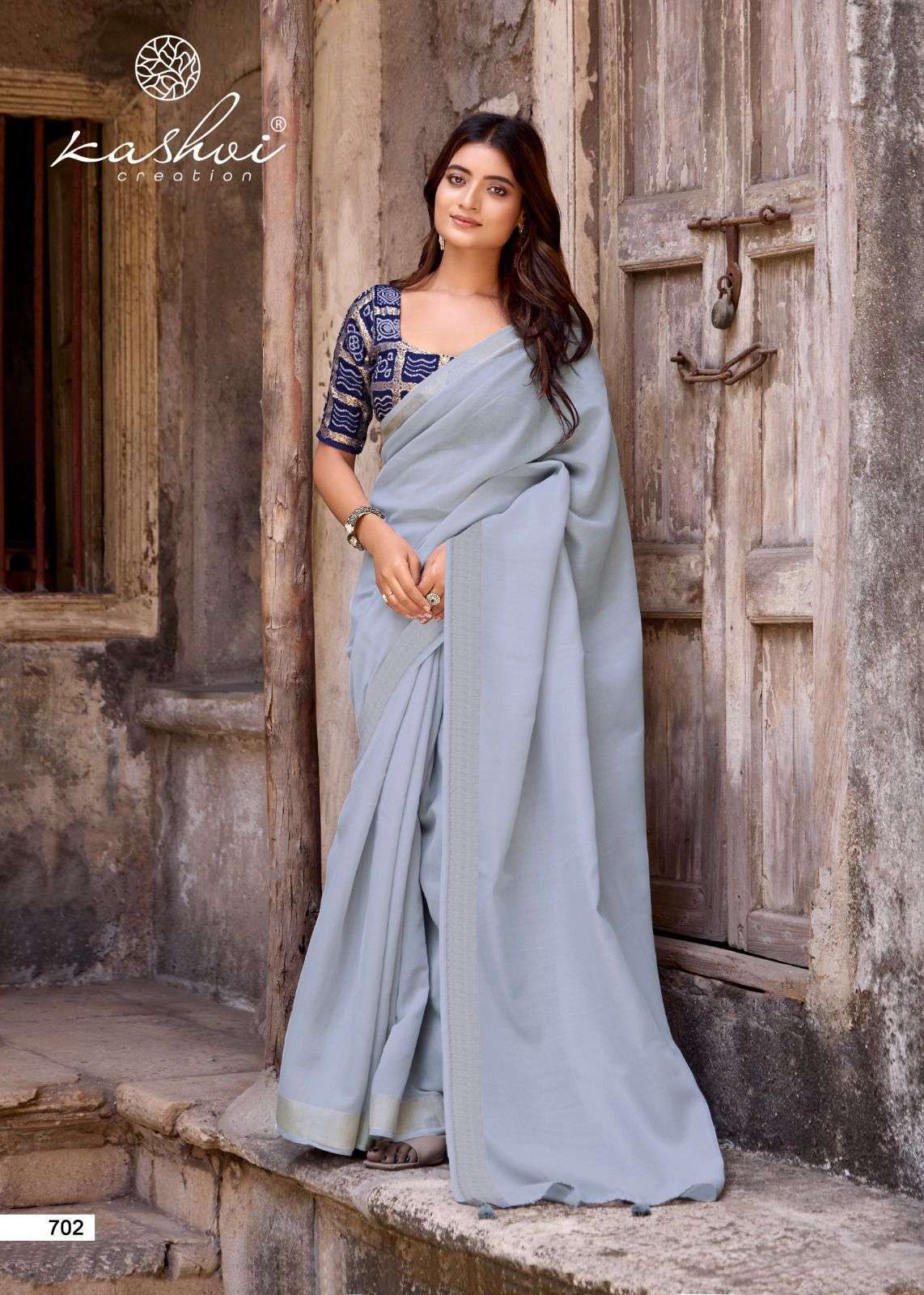 ABHILASHA VOL-7 SERIES 701 TO 708 SAREE BY KASHVI LT DESIGNER LINEN SILK SAREES ARE AVAILABLE AT WHOLESALE PRICE