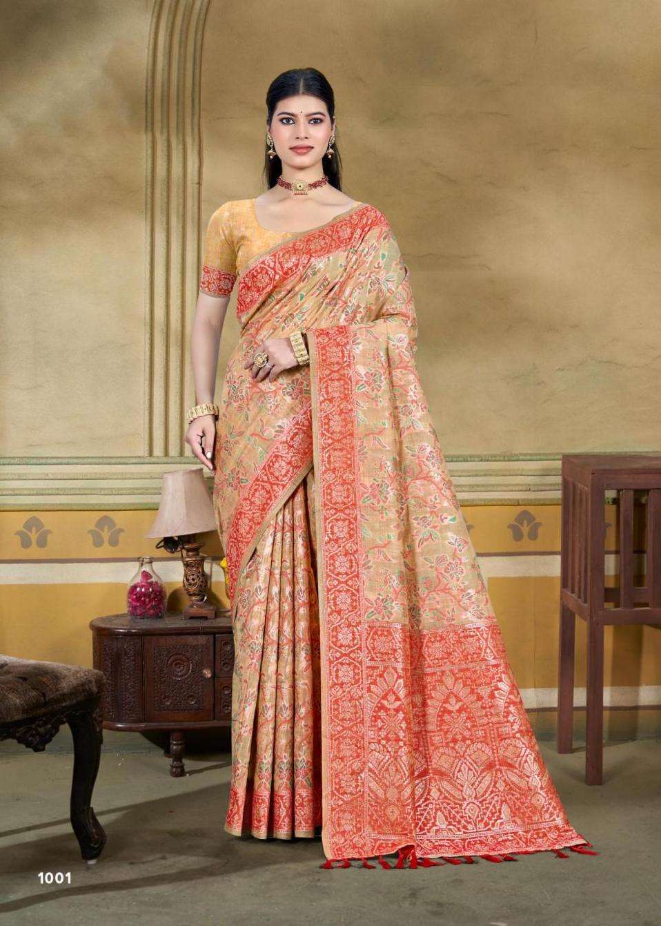 ALANKAR COTTON SERIES 1001 TO 1005 SAREE BY BUNAWAT DESIGNER COTTON SILK SAREES ARE AVAILABLE AT WHOLESALE PRICE