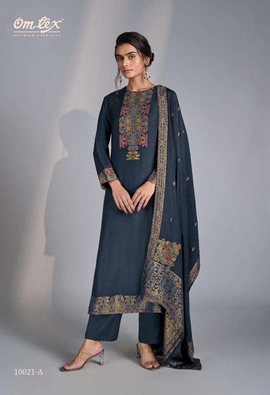 ANTONELLA SERIES 10021 BY OMTEX DESIGNER PASHMINA JACQUARD SUITS ARE AVAILABLE AT WHOLESALE PRICE