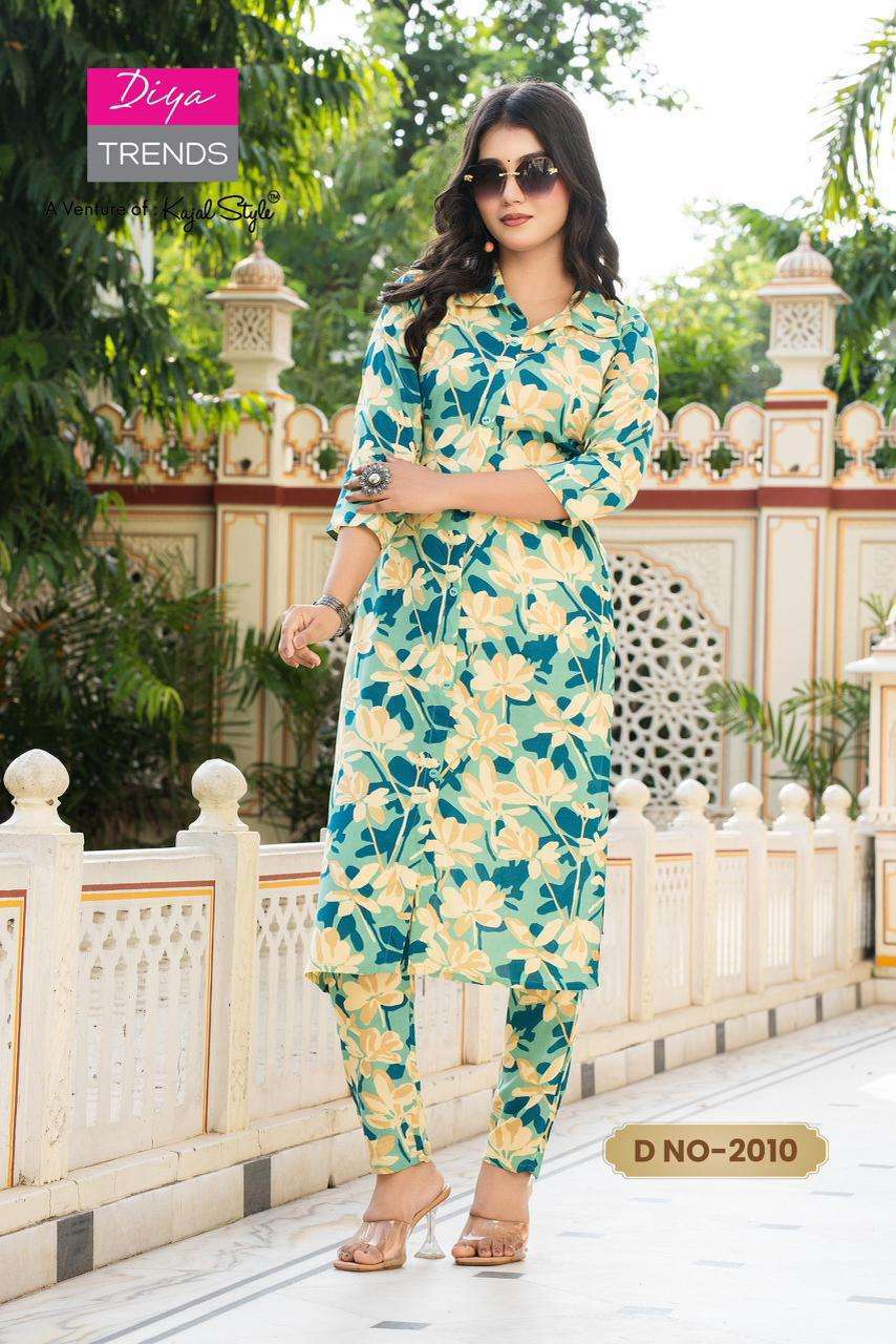 CO ORD SETS VOL-2 SERIES 2001 TO 2010 BY DIYA TRENDS DESIGNER PRINTED RAYON CO ORD SETS ARE AVAILABLE AT WHOLESALE PRICE