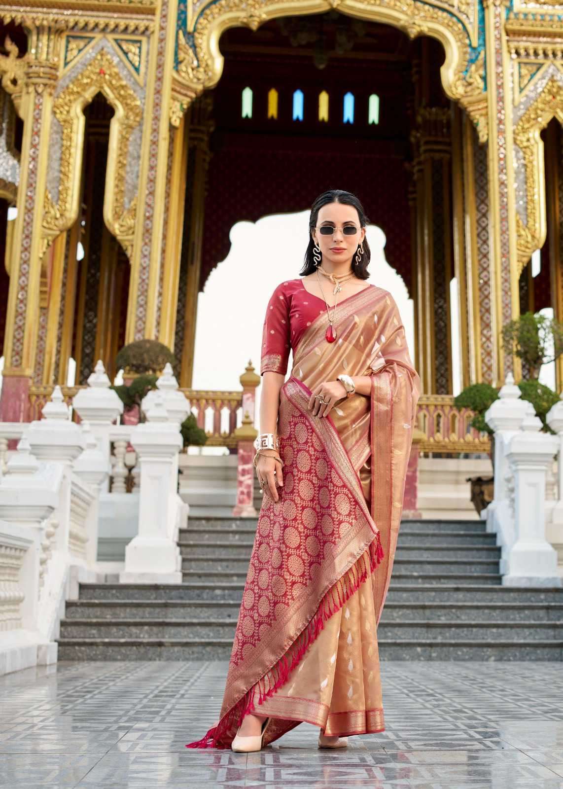 GOOD TIMES SERIES 119 TO 124 SAREE BY RAJPATH DESIGNER TISSUE SILK SAREES ARE AVAILABLE AT WHOLESALE PRICE